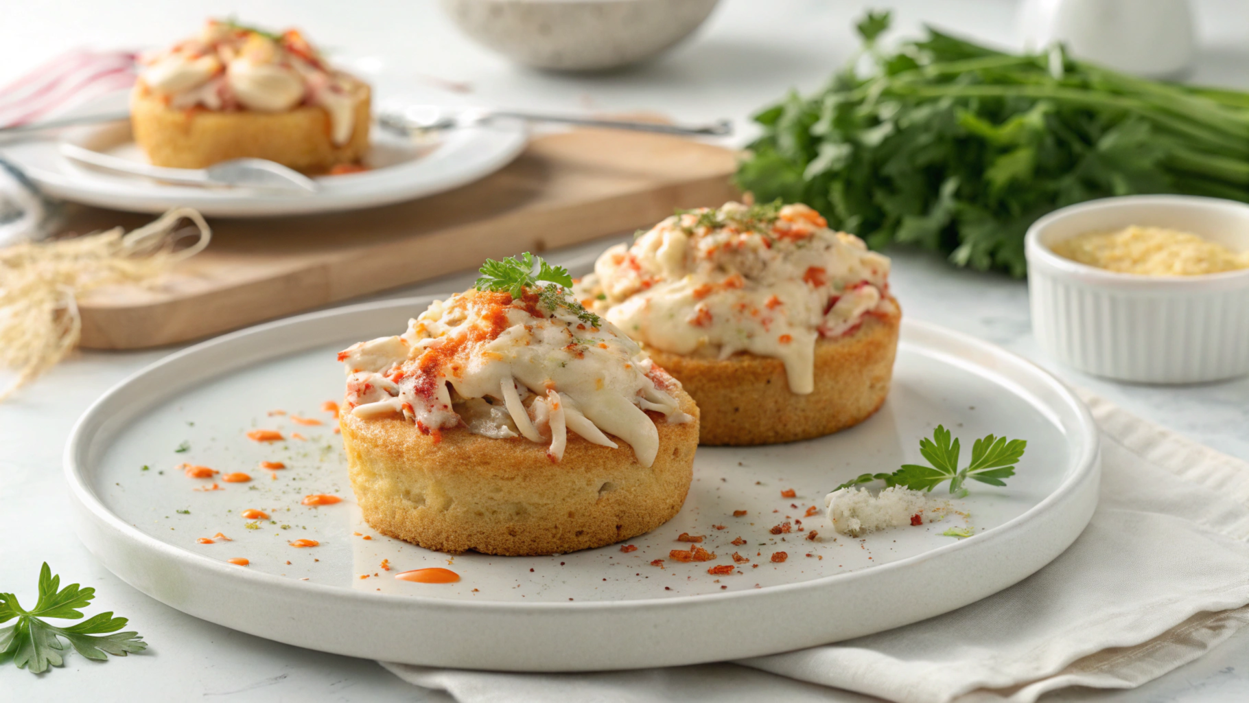 English Crab Melt Muffins