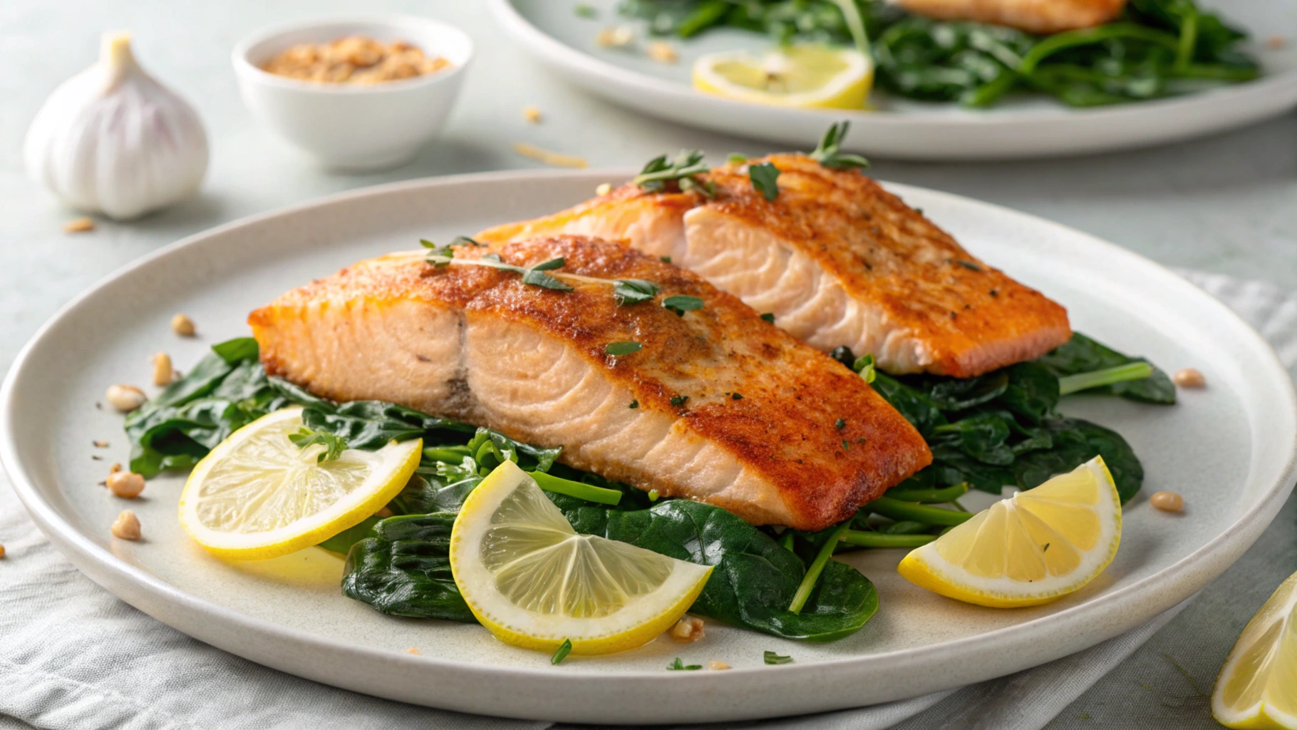 Salmon and Spinach