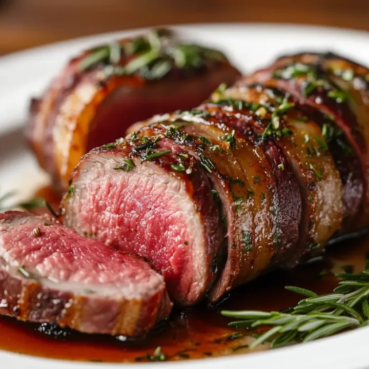 Bacon Wrapped Deer Tenderloin