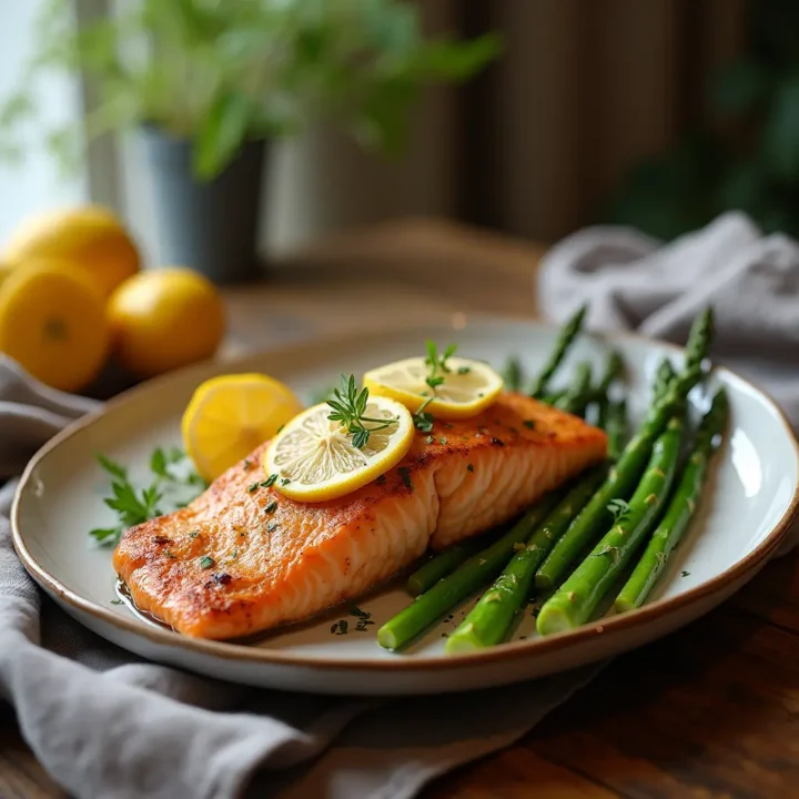 Baked Salmon with Asparagus