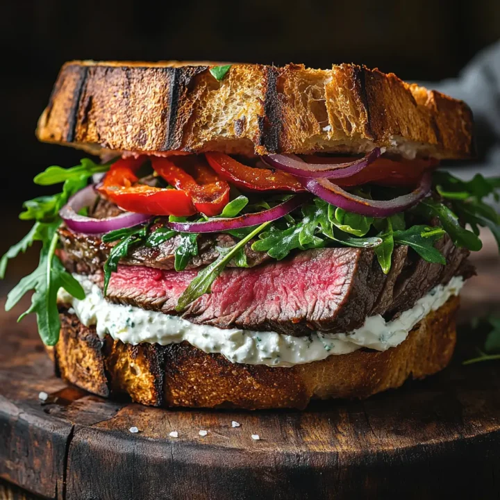 Steak Sandwich with Whipped Feta
