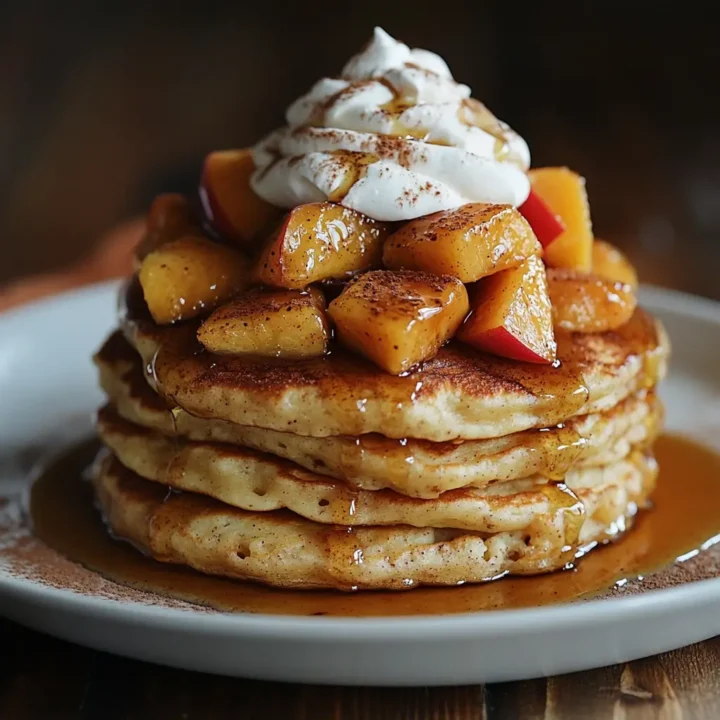 Peach Cobbler Pancakes