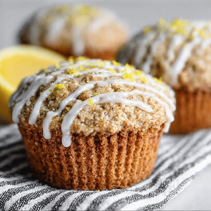 Lemon Poppy Seed Cottage Cheese Muffins