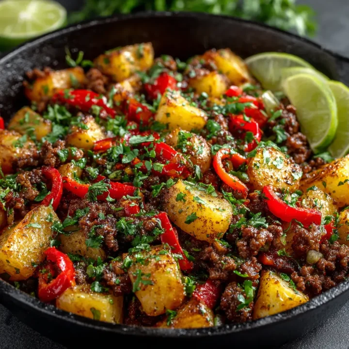 Mexican Ground Beef and Potato Skillet