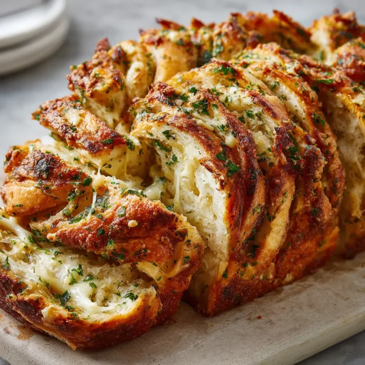 Swirled Garlic Herb and Cheese Bread