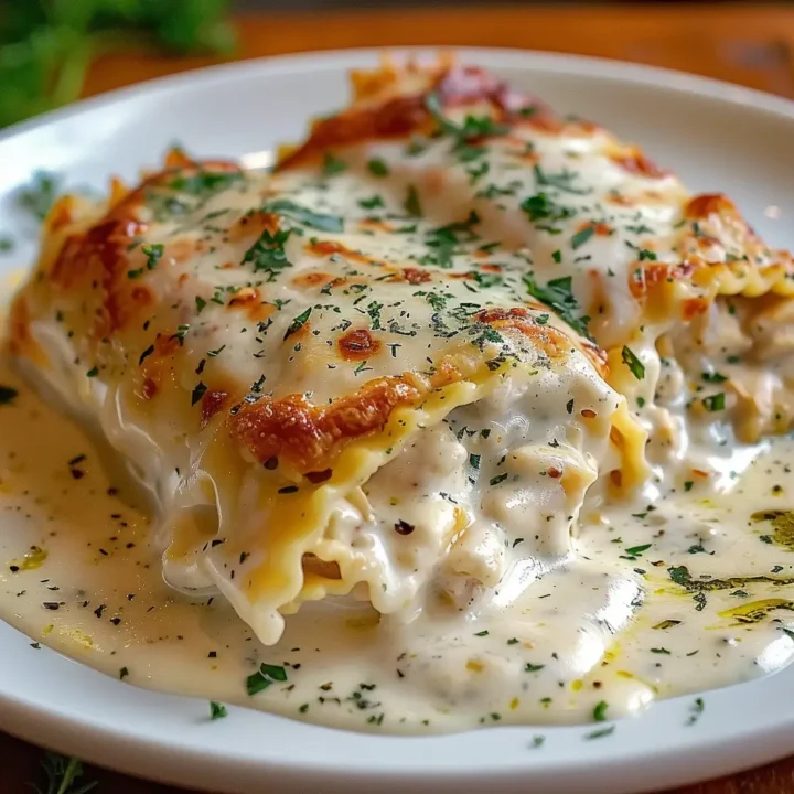 Cheesy Chicken Alfredo Lasagna Rolls