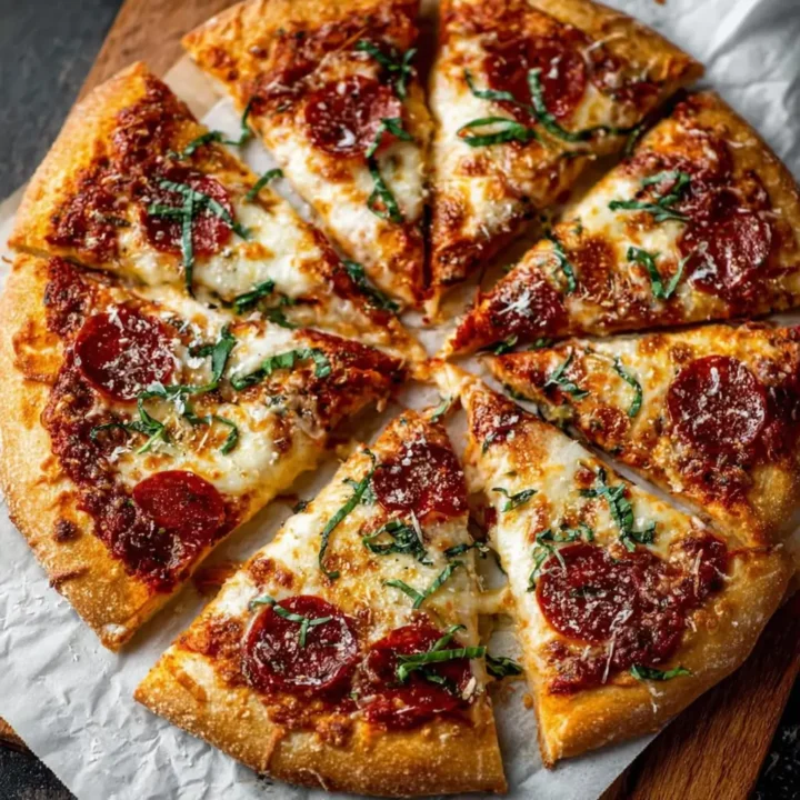Hot Honey Pepperoni Pizza with Ricotta
