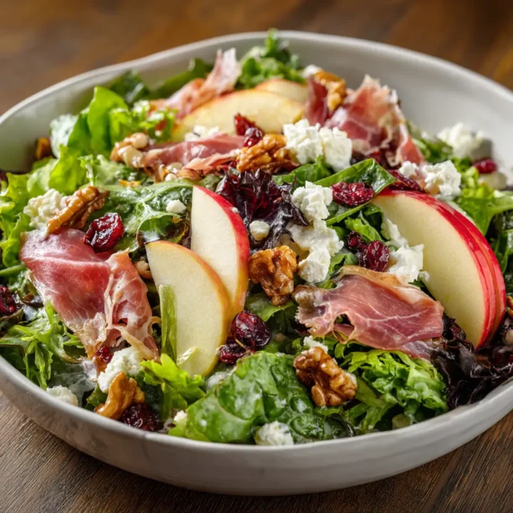 Autumn Apple Salad with Feta and Prosciutto