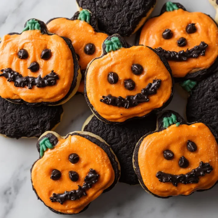 Best Milk Chocolate Stuffed Jack-O’-Lantern Cookies Recipe