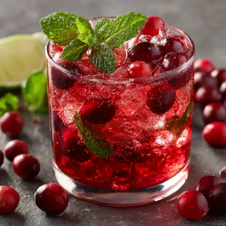 Festive Christmas Cranberry Spritzer