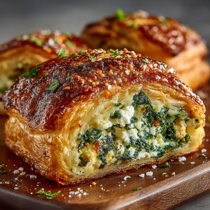 Flaky Spinach Feta Puff Pastry