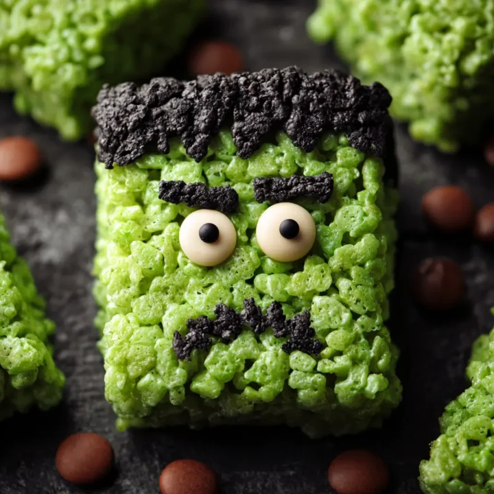 Frankenstein Rice Krispie Treats