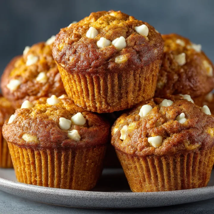 Moist Pumpkin White Chocolate Chip Muffins