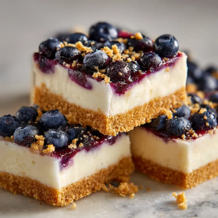 No-Bake Blueberry Cheesecake Bars
