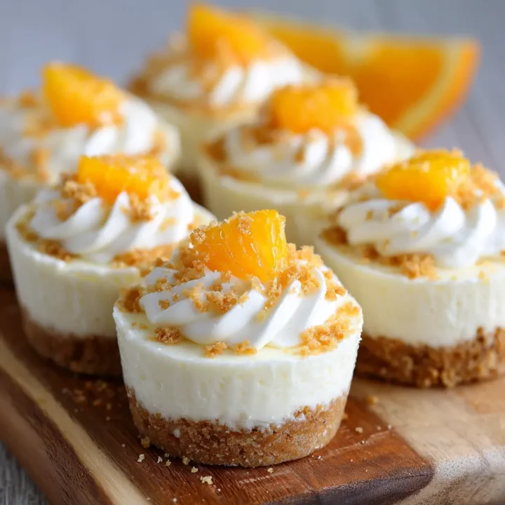 No-Bake Mini Orange Cheesecakes