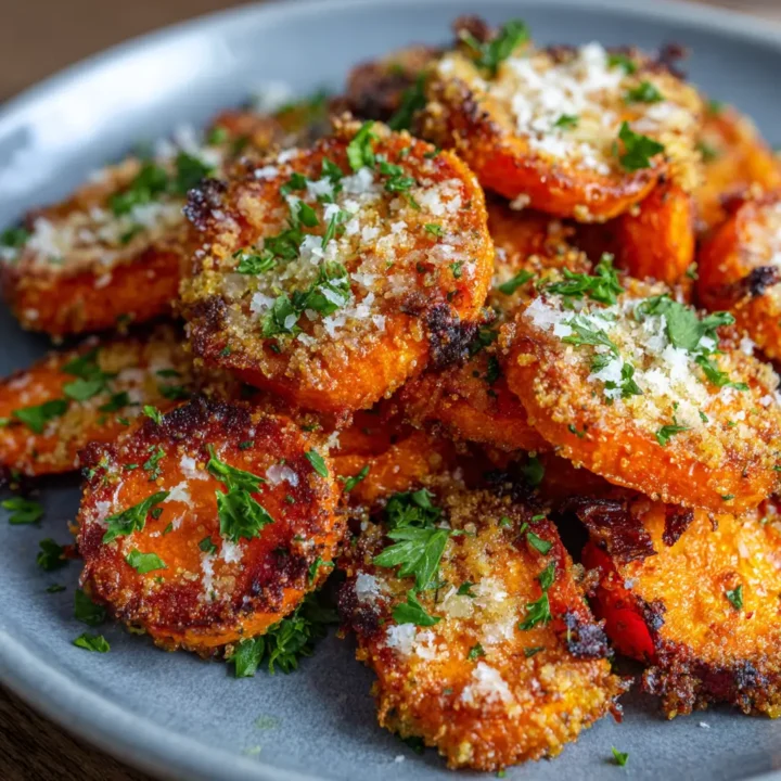 Parmesan Crusted Smashed Carrots