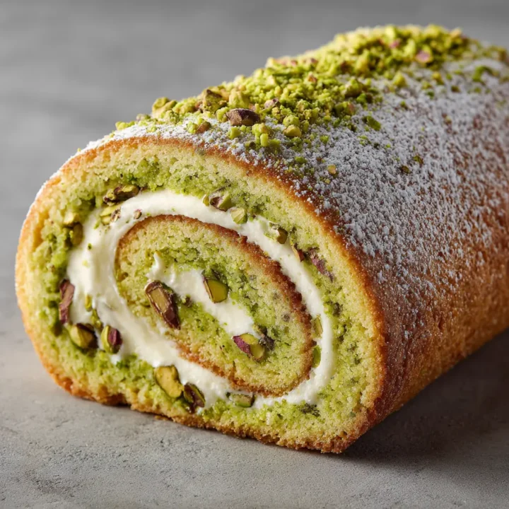 Pistachio Roll Cake Recipe
