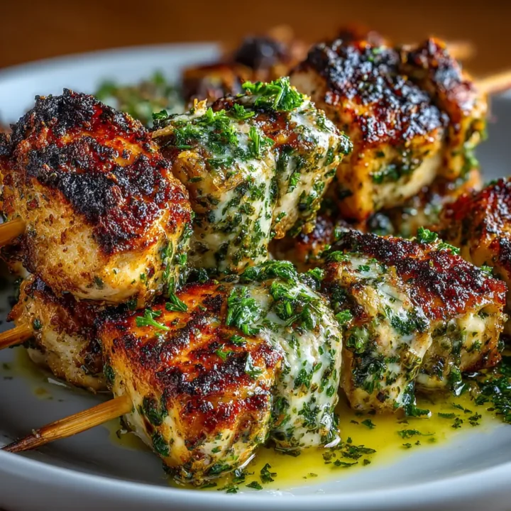 Ranch Garlic Parmesan Chicken Skewers