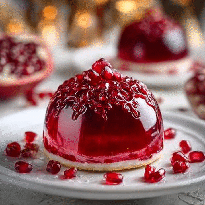 Glossy Pomegranate Mousse Dome