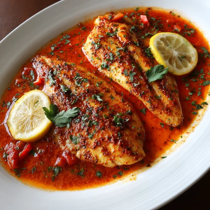 Quick Tilapia in Roasted Pepper Sauce