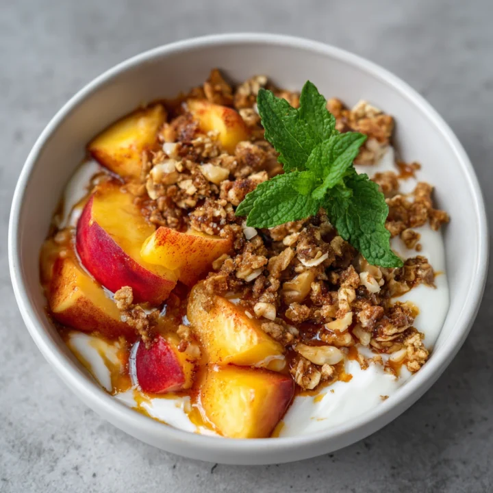 Peach Cobbler Greek Yogurt Bowl: A Delicious Power Bowl