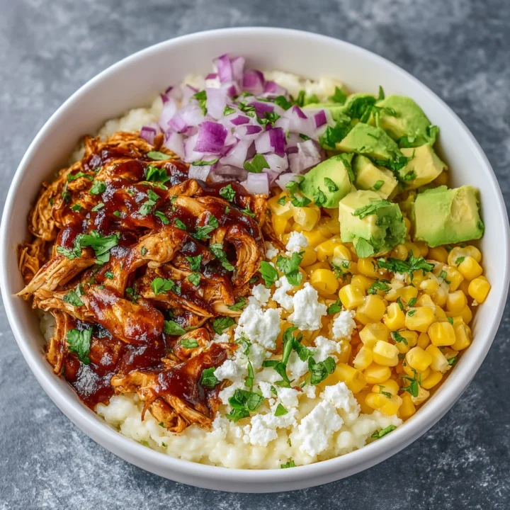 High Protein BBQ Chicken Cottage Cheese Bowl