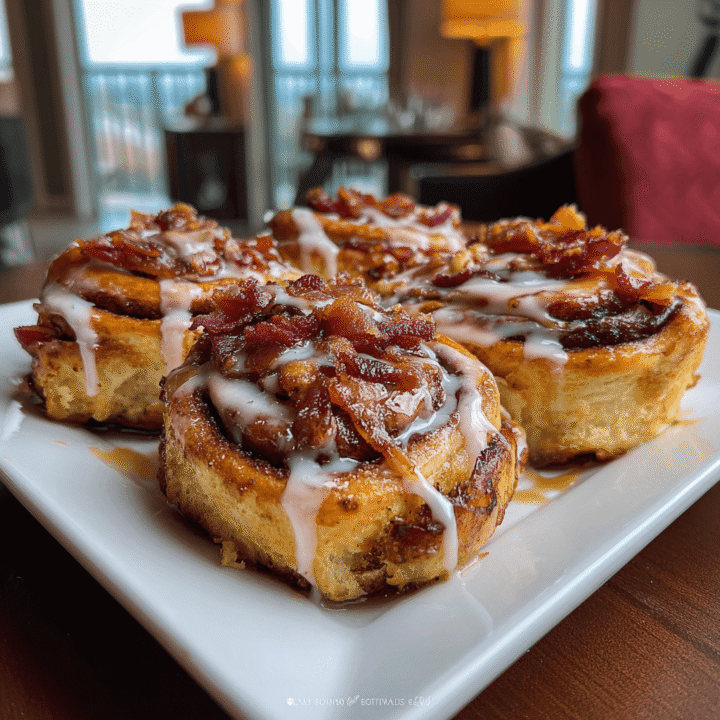 Bourbon Maple Bacon Cinnamon Rolls: A Decadent Treat
