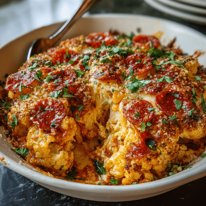 Cauliflower Pizza Casserole: A Low-Carb Delight