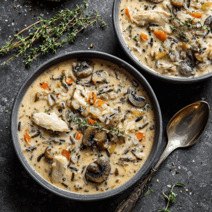 Creamy Mushroom Chicken and Wild Rice Soup Recipe