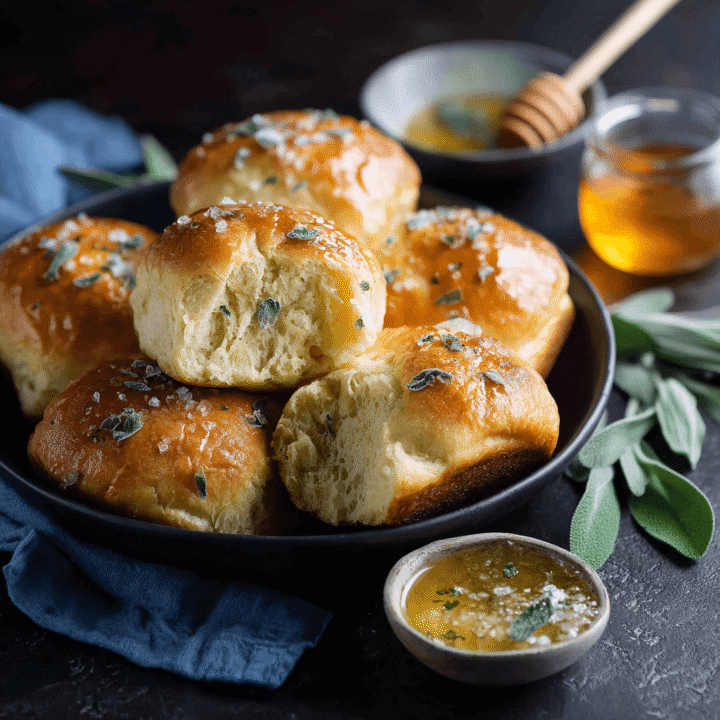 Salted Sage Honey Butter Brioche Rolls Recipe