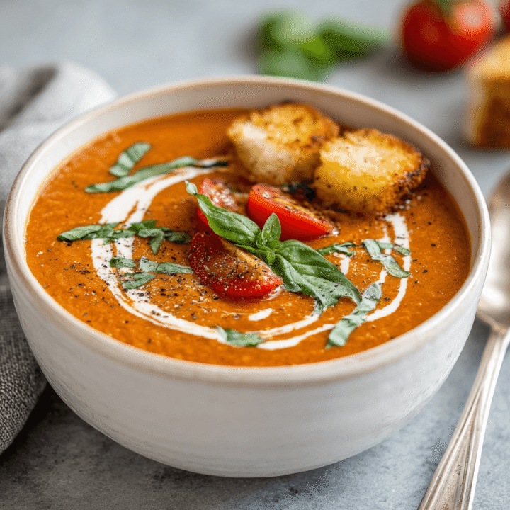 Creamy Tomato Basil Soup Recipe