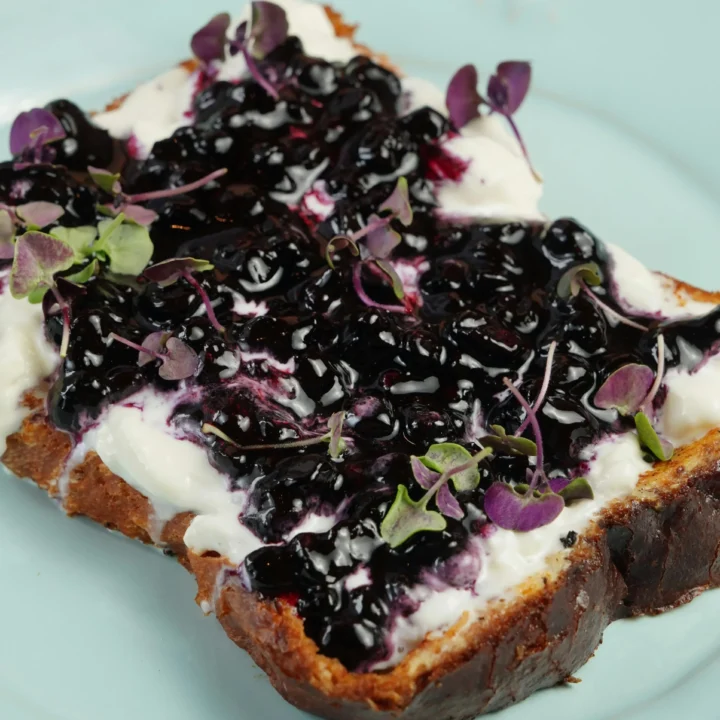 Menemen Creamy Blueberry Ricotta Toast