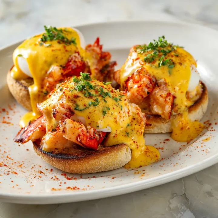 Bay Lobster Eggs Benedict with Cajun Hollandaise