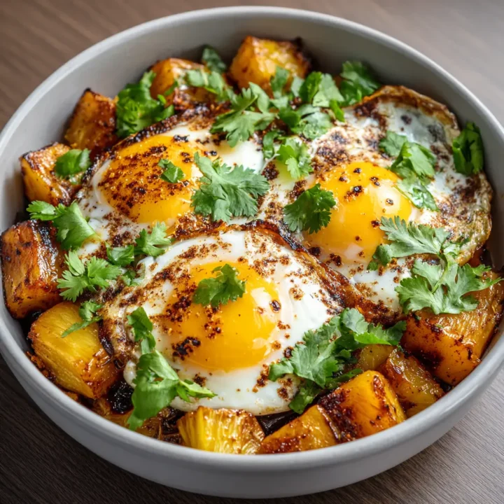 Caramelized Pineapple Egg Bowl