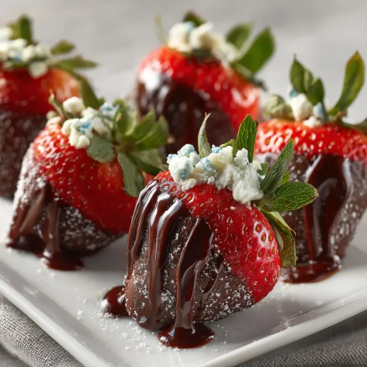 Chocolate Cheesecake Stuffed Strawberries