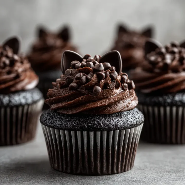 Delicious Black Cat Keto Cupcakes