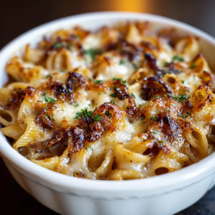 French Onion Pasta Bowl Soup Recipe