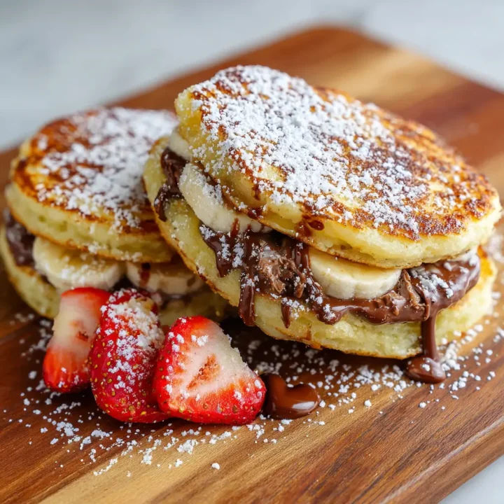 Fried Nutella Pancake Sandwiches
