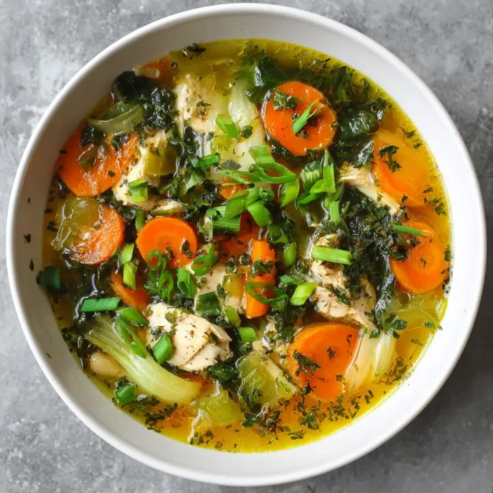 Immune Boosting Chicken Soup with Fresh Bok Choy
