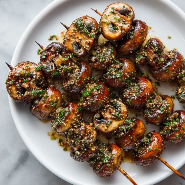 Marinated Grilled Mushroom Skewers