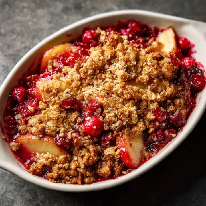 Pear and Cranberry Crisp