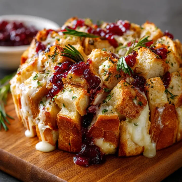 Pull-Apart Sourdough Brie and Cranberry Bread