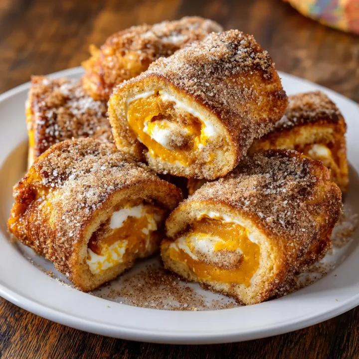 Pumpkin French Toast Roll-Ups