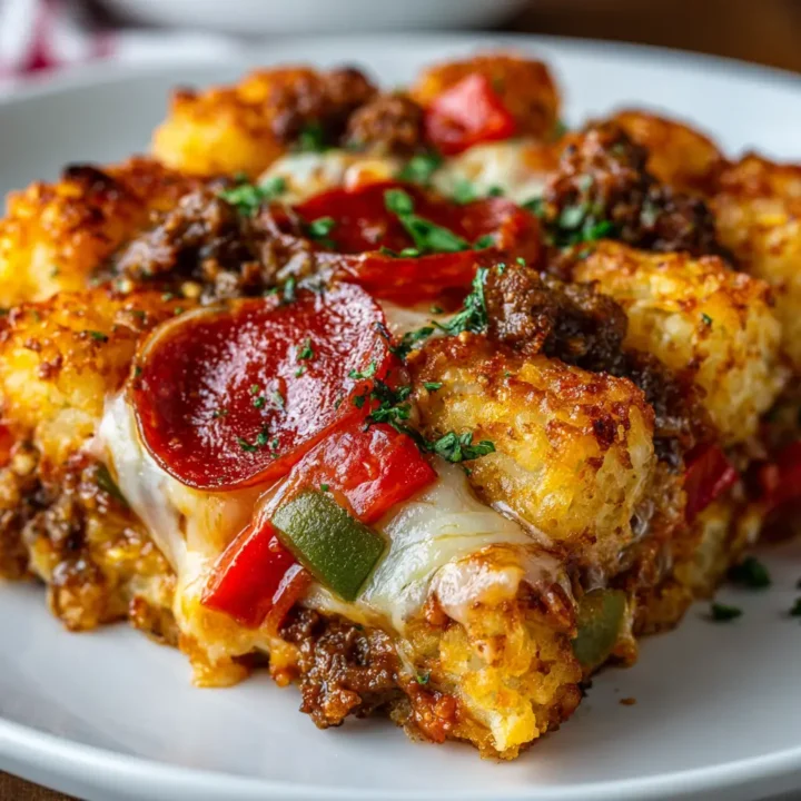 The Best Cheesy Pizza Tot Casserole