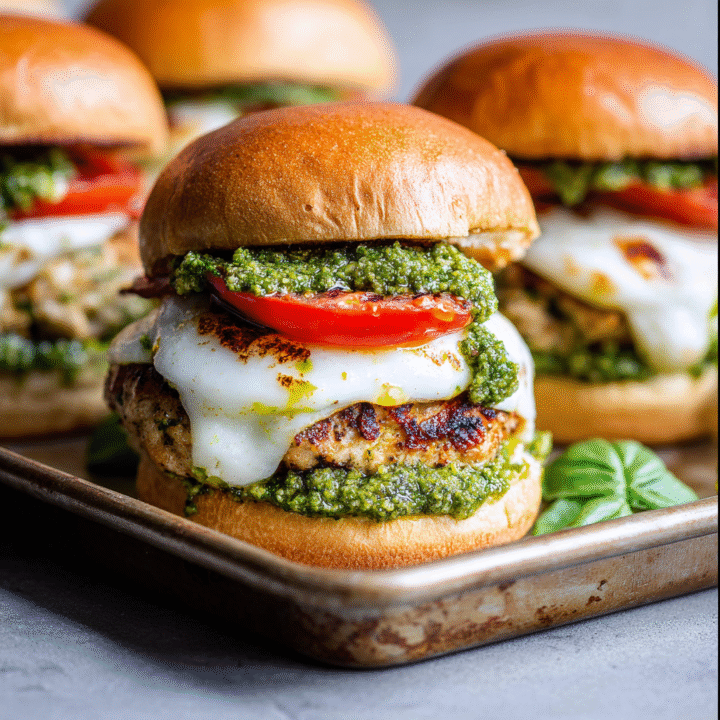 Pesto Mozzarella Turkey Burgers: A Flavorful Twist